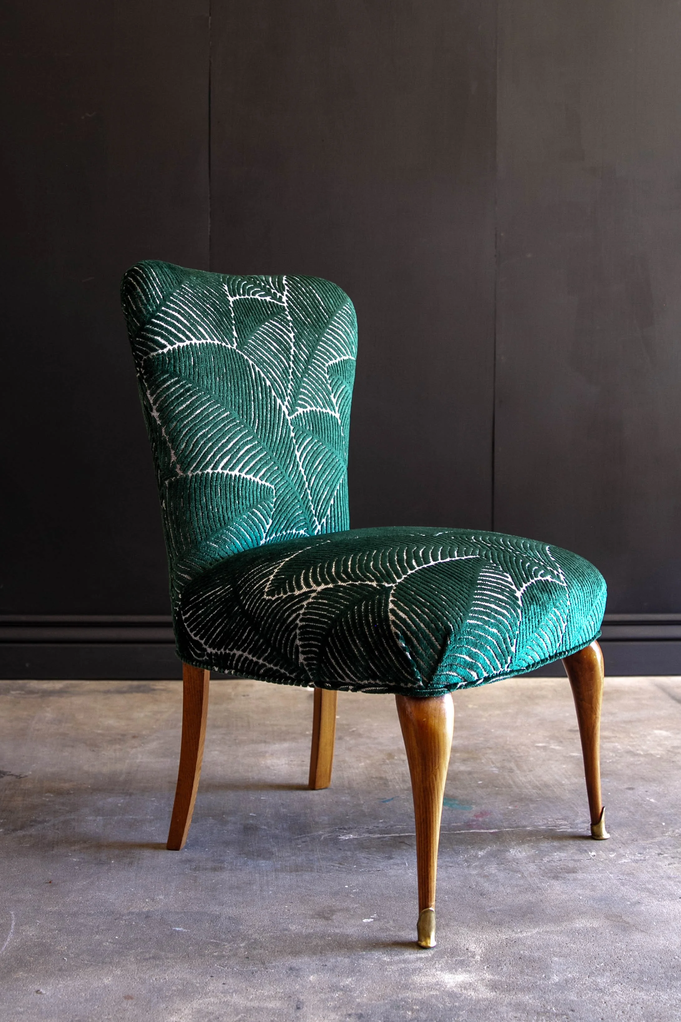Italian Jungle Accent Chairs Ottoman Chaise Noir